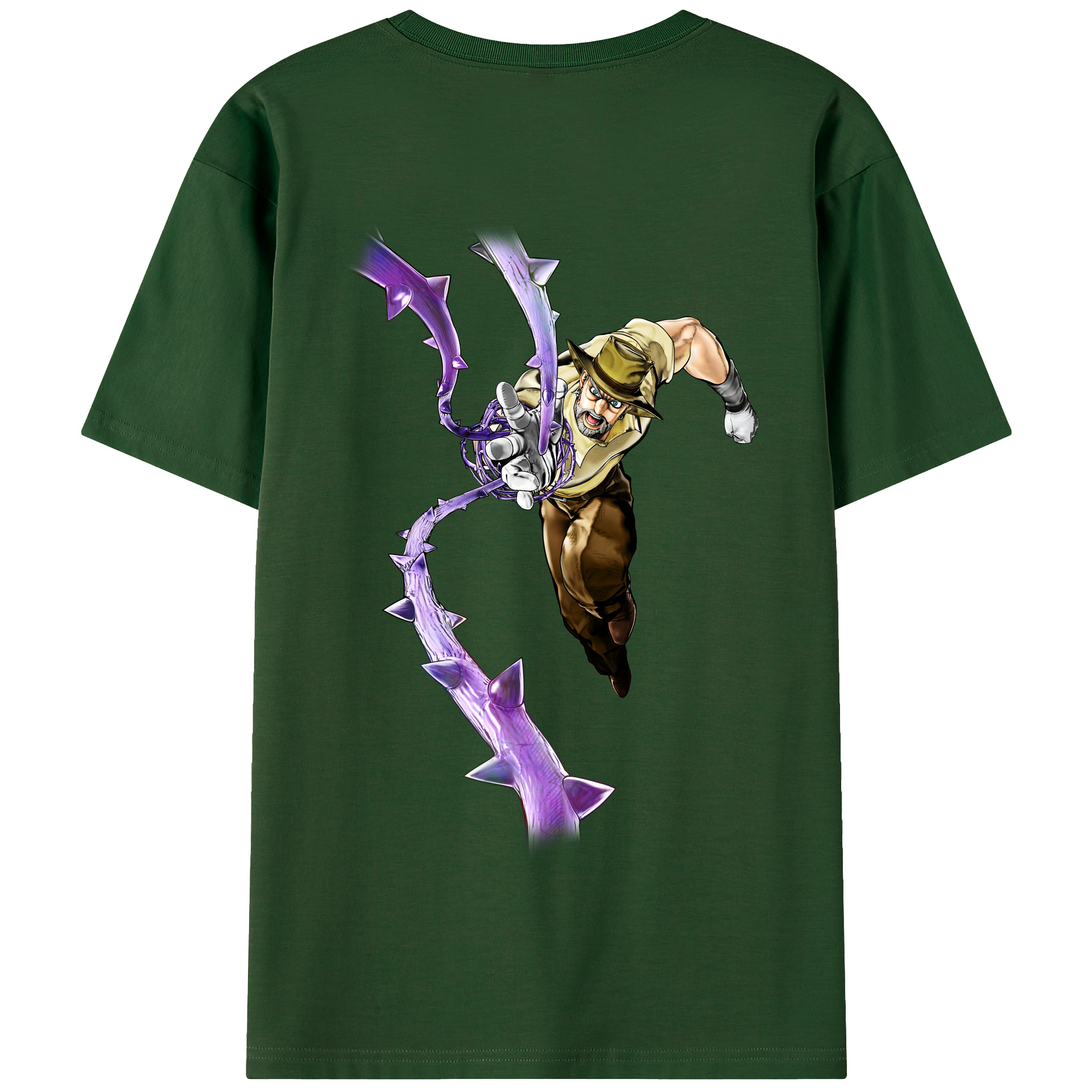 （画像用） ジョジョの奇妙な冒険 ジョセフ?ジョースター JoJo's Bizarre Adventure Joseph Joestar 綿100％半袖Tシャツ（背面プリント）